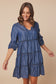 Ingrid Tiered Tencel Dress (Mid Wash)