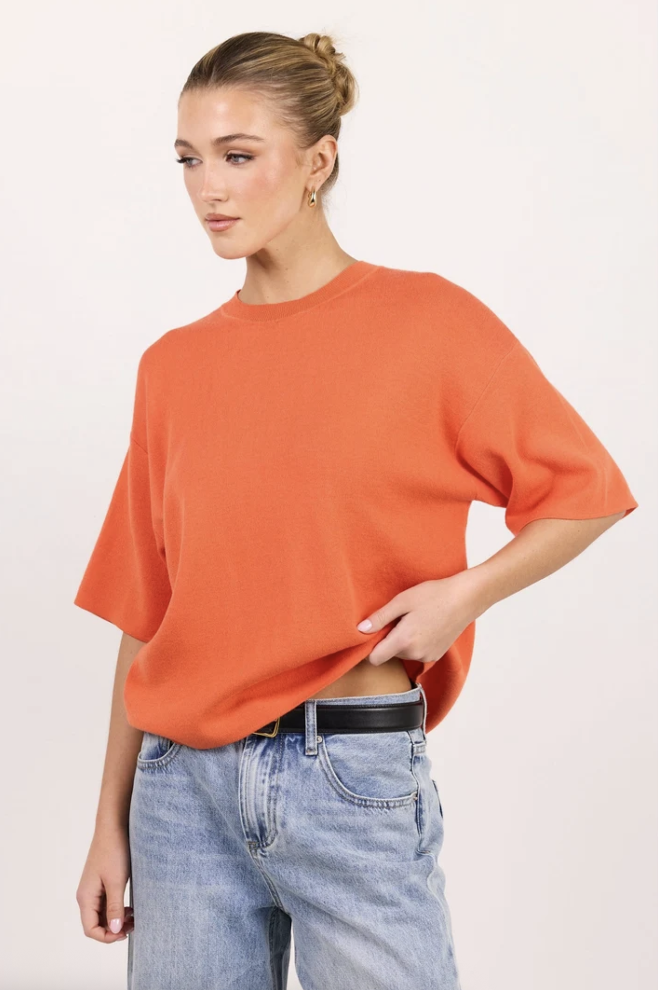 Stories Be Told Intrepid Relaxed Knit Tee Blood Orange | Women's Clothing | Gretel Lane