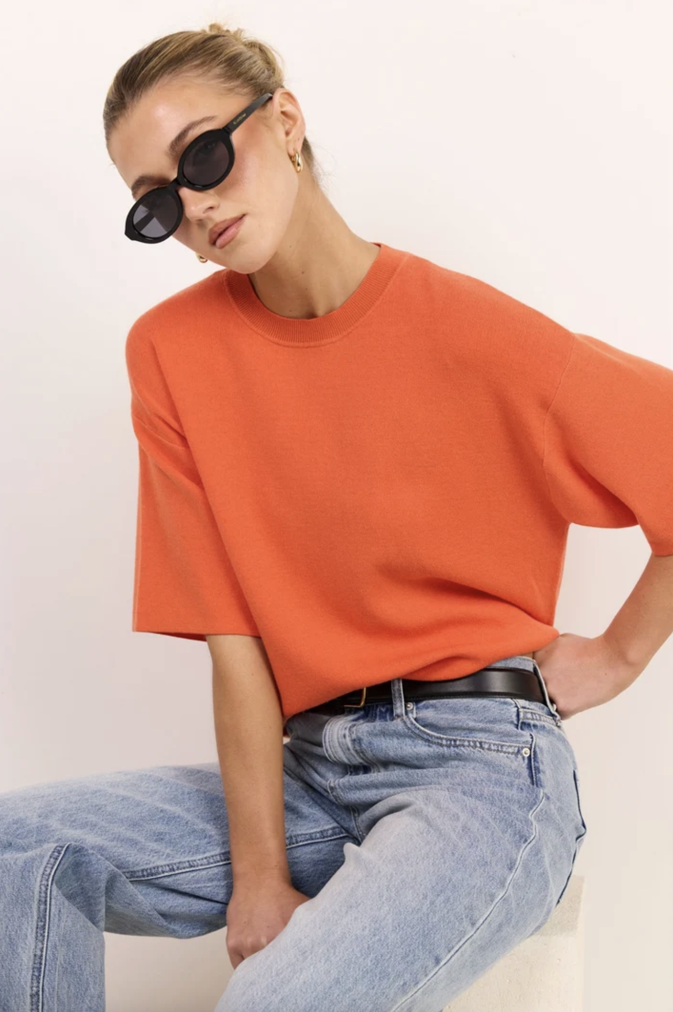 Stories Be Told Intrepid Relaxed Knit Tee Blood Orange | Women's Clothing | Gretel Lane