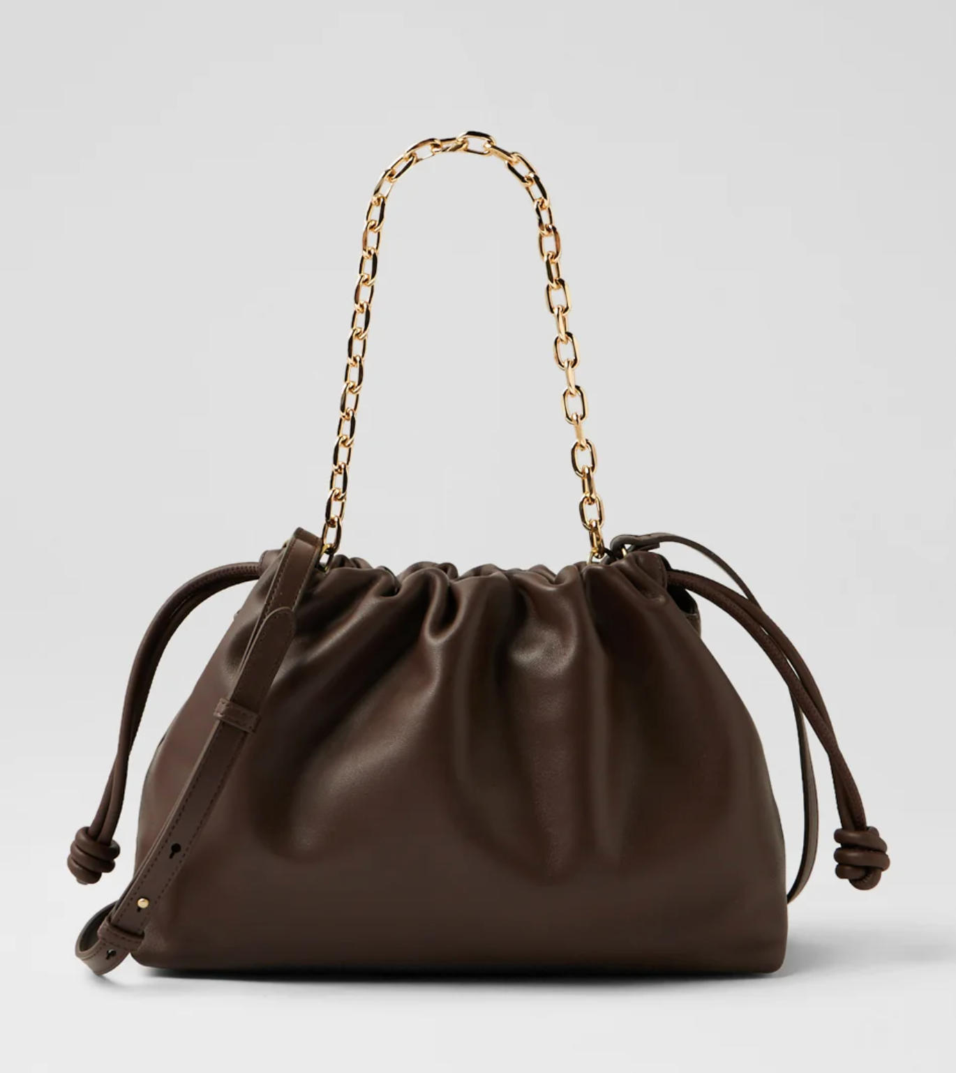 Mollini Women's Iriis Handbag in Dark Chocolate Leather | Gretel Lane