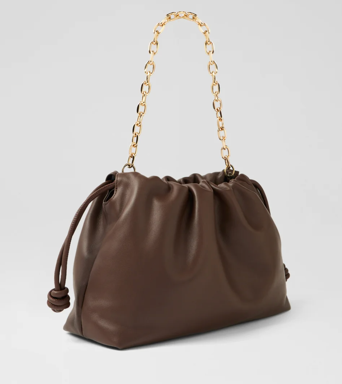 Mollini Women's Iriis Handbag in Dark Chocolate Leather | Gretel Lane