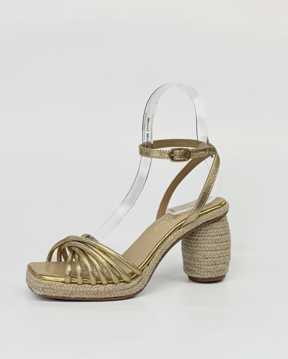 GAMIO Isolde Women's Raffia Platform Heel Gold | Gretel Lane | Women's Platform Heel 