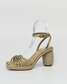 GAMIO Isolde Women's Raffia Platform Heel Gold | Gretel Lane | Women's Platform Heel 