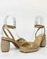GAMIO Isolde Women's Raffia Platform Heel Gold | Gretel Lane | Women's Platform Heel 