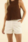 Humidity Ivy Mid-Thigh Denim Short Ivory | Women's Shorts | Gretel Lane