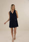 Humidity Lifestyle Ivy Mid-Thigh Denim Shift Dress Dark Blue | Women's Dresses | Gretel Lane