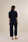 Humidity Ivy Denim 1/4 Button Shirt Dark Blue | Women's Clothing | Gretel Lane