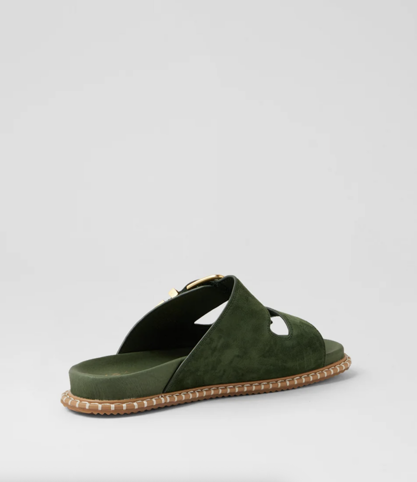 Ziera Iyami Arch Support Slide Olive Suede | Women's Footwear | Gretel Lane