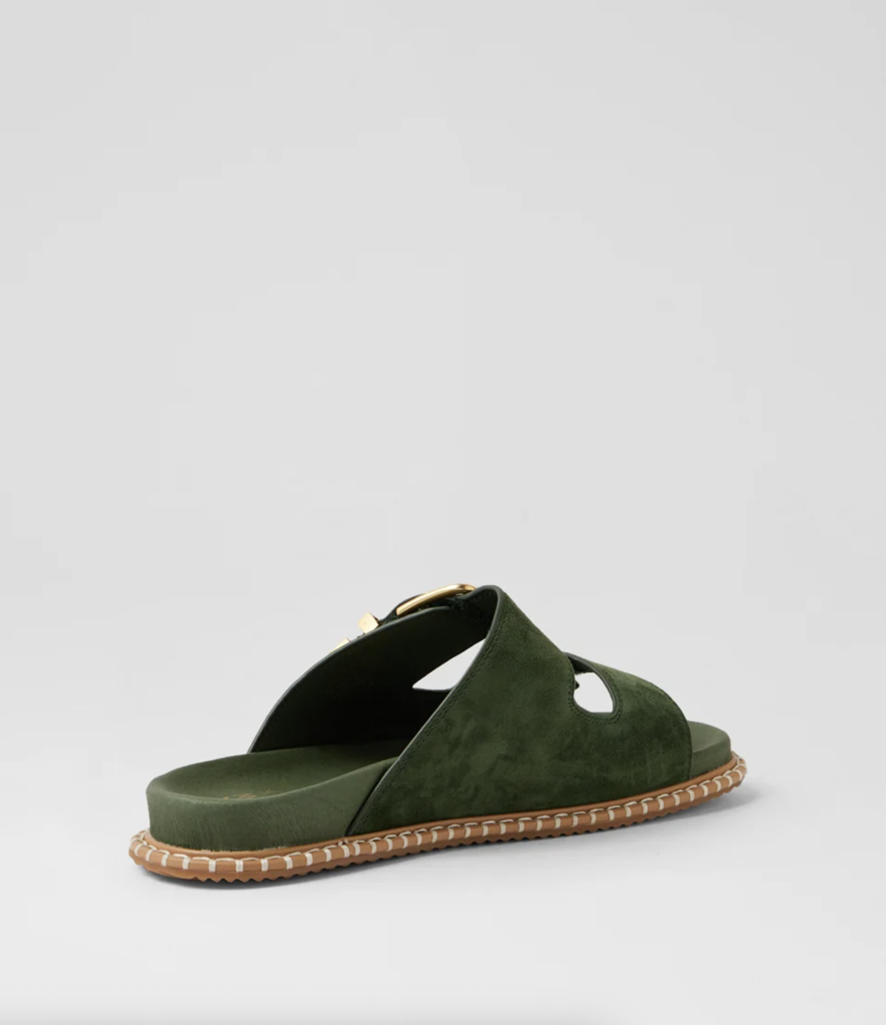 Ziera Iyami Arch Support Slide Olive Suede | Women's Footwear | Gretel Lane