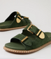 Ziera Iyami Arch Support Slide Olive Suede | Women's Footwear | Gretel Lane