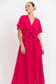 Jardin Frill Maxi Dress (Garnet)