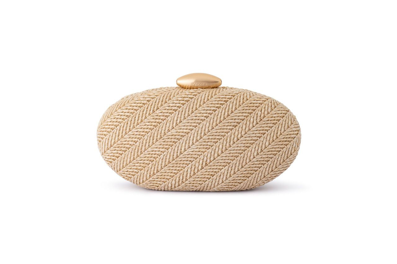 Josie Woven Clutch (Natural)