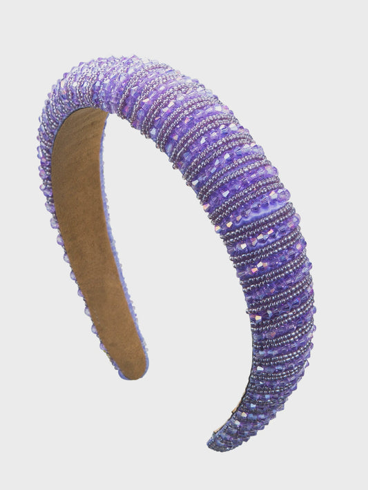 Julia Multi Beaded Headband (Lilac)