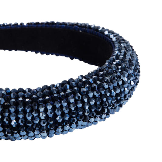 Julia Multi Beaded Headband (Navy)