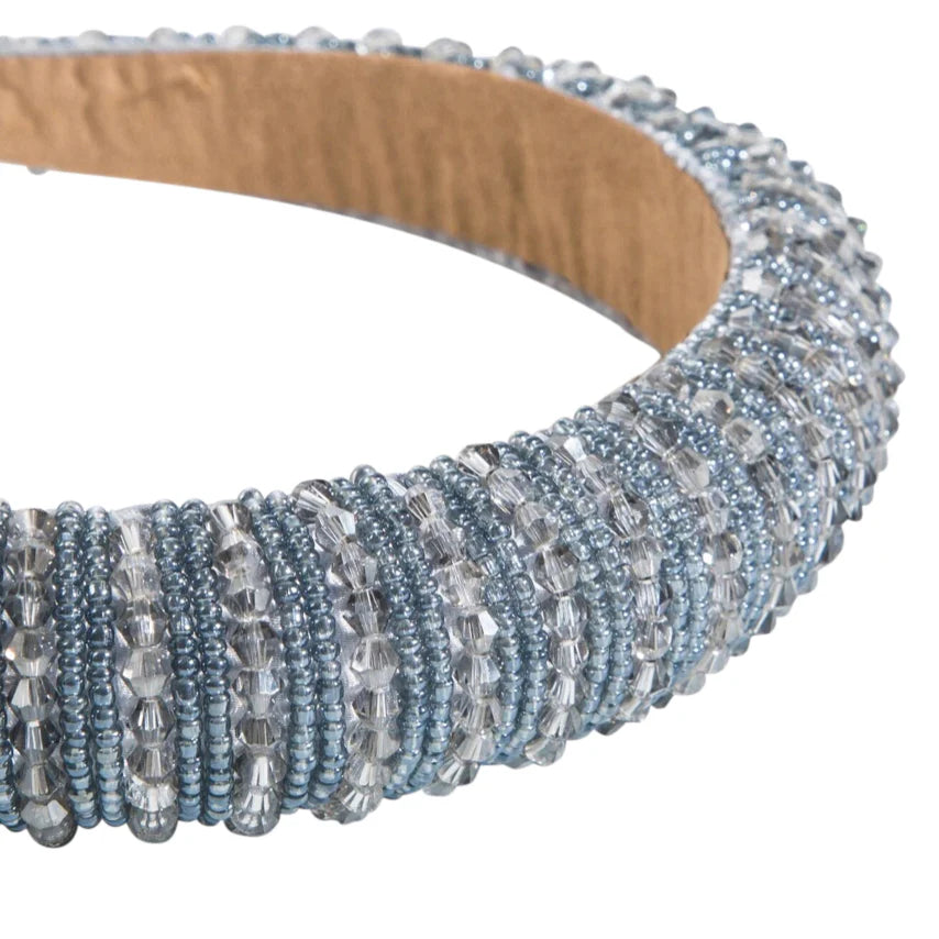 Julia Multi Beaded Headband (Slate)