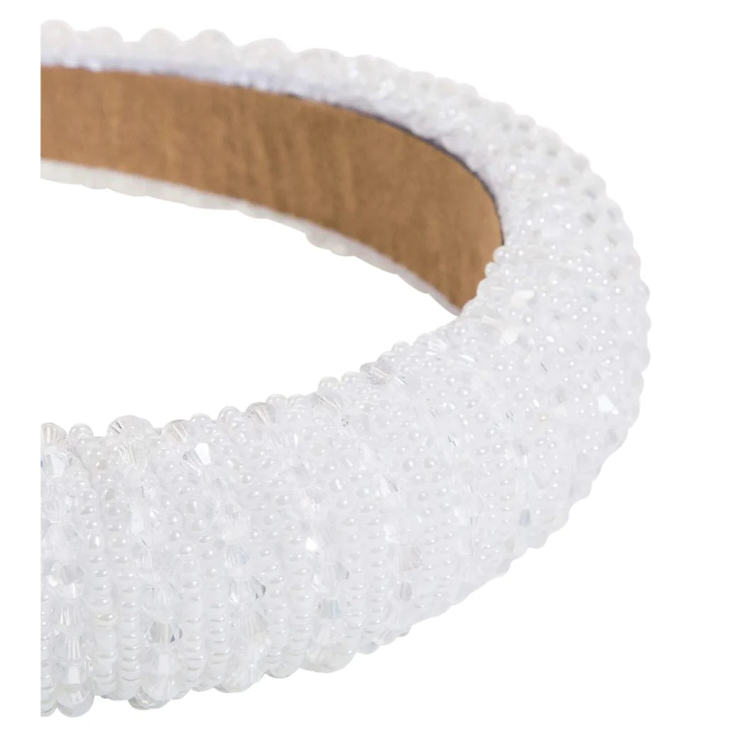 Julia Multi Beaded Headband (White)