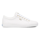 KEDS Jump Kick Leather Lace Up Sneaker White with Gold | Women's Footwear | Gretel Lane