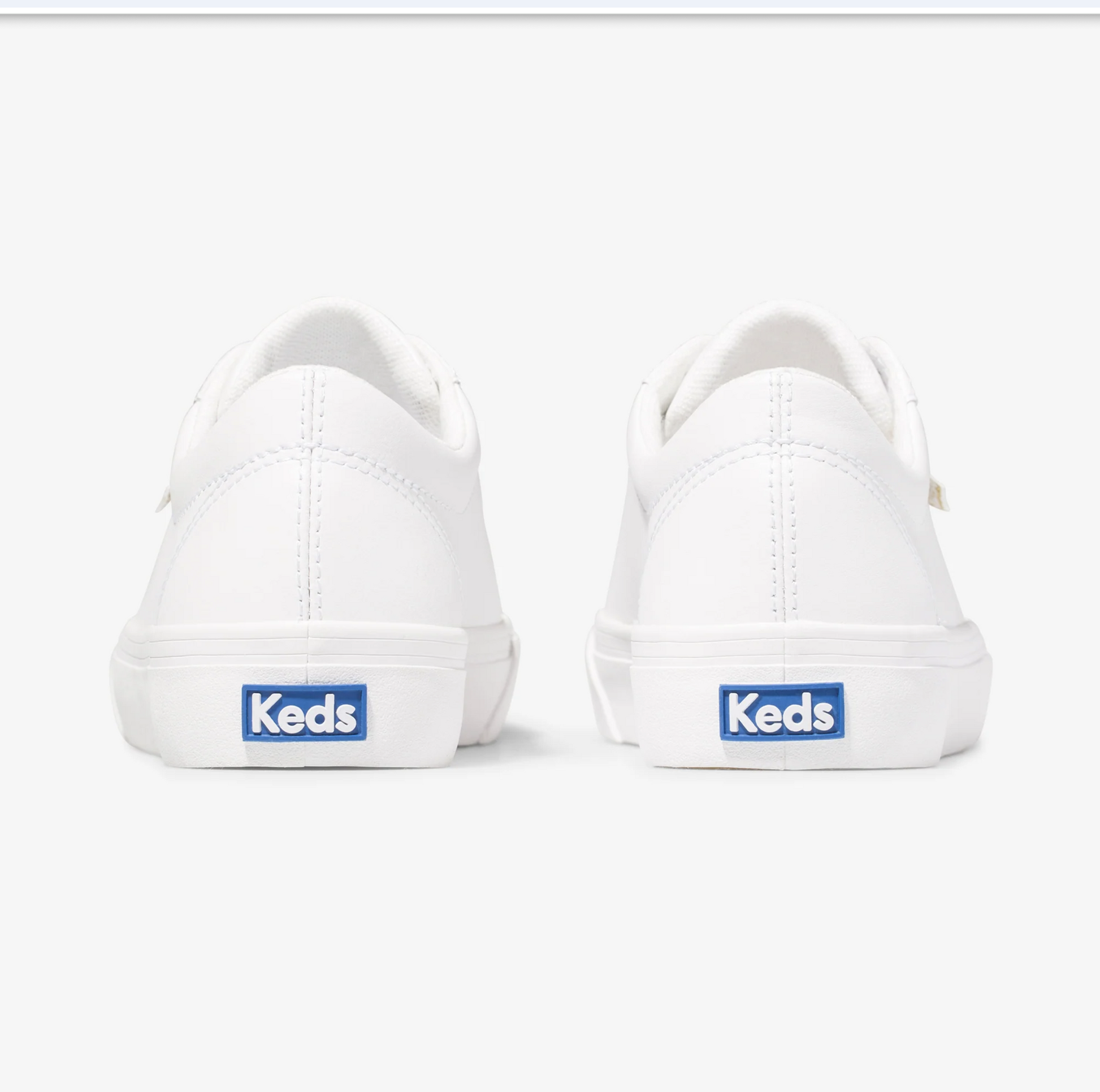 KEDS Jump Kick Leather Lace Up Sneaker White with Gold | Women's Footwear | Gretel Lane