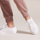 KEDS Jump Kick Leather Lace Up Sneaker White with Gold | Women's Footwear | Gretel Lane