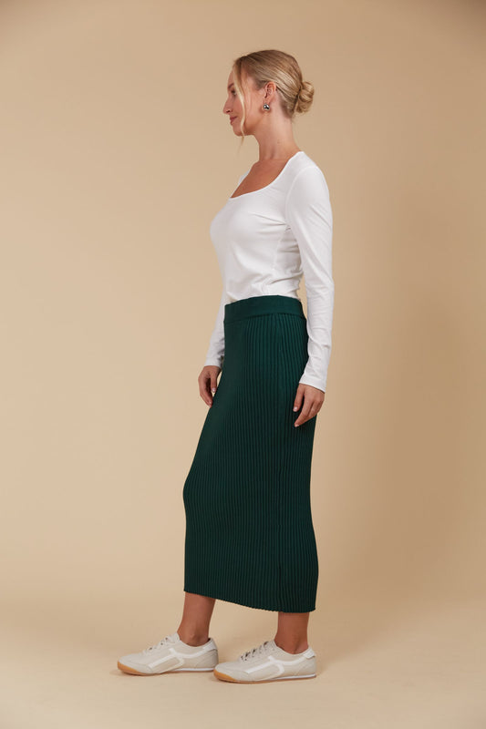 Juno Knit Skirt (Pine)