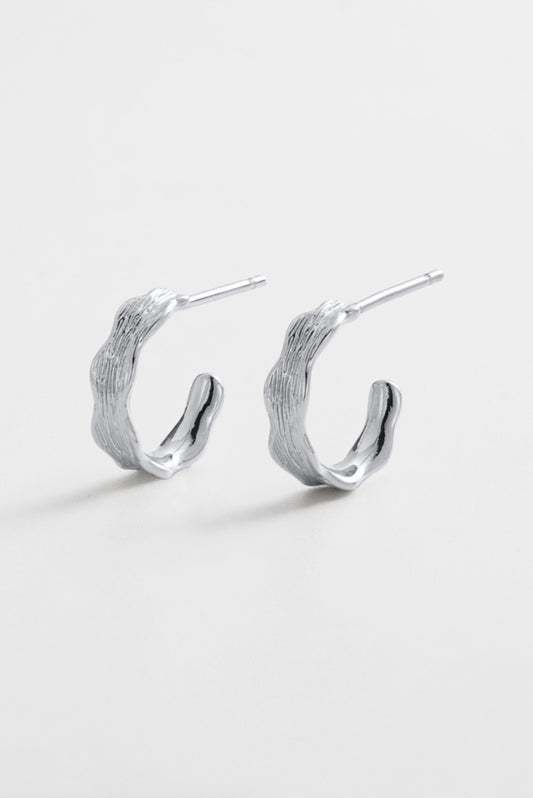 Zafino Kaia Small Textured Hoop Earring Silver | Women's Jewellery | Gretel Lane