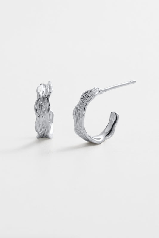 Zafino Kaia Small Textured Hoop Earring Silver | Women's Jewellery | Gretel Lane