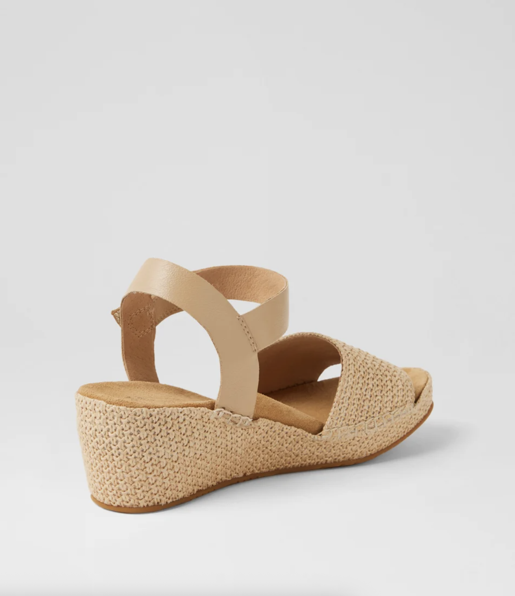 Ziera Keeve Raffia Wide Fit Wedge Sandal Natural | Women's Footwear | Gretel Lane