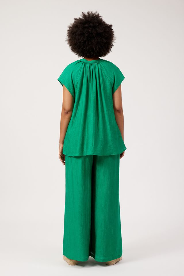 HAVEN Kenya Relaxed Short Sleeve Top Green | Women's Clothing | Gretel Lane