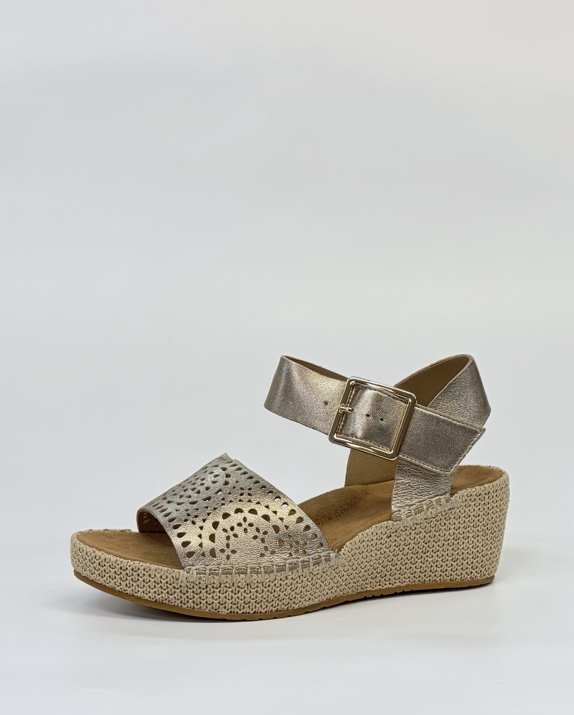  Ziera Killion Women's Wide Fit Wedge Sandal Champagne | Gretel Lane | Women's Sandal 