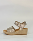  Ziera Killion Women's Wide Fit Wedge Sandal Champagne | Gretel Lane | Women's Sandal 