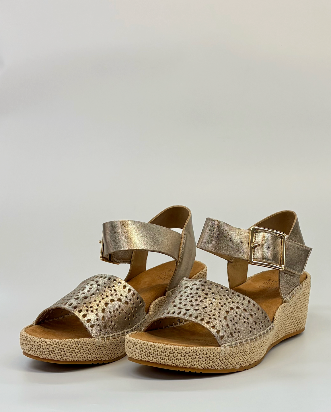  Ziera Killion Women's Wide Fit Wedge Sandal Champagne | Gretel Lane | Women's Sandal 