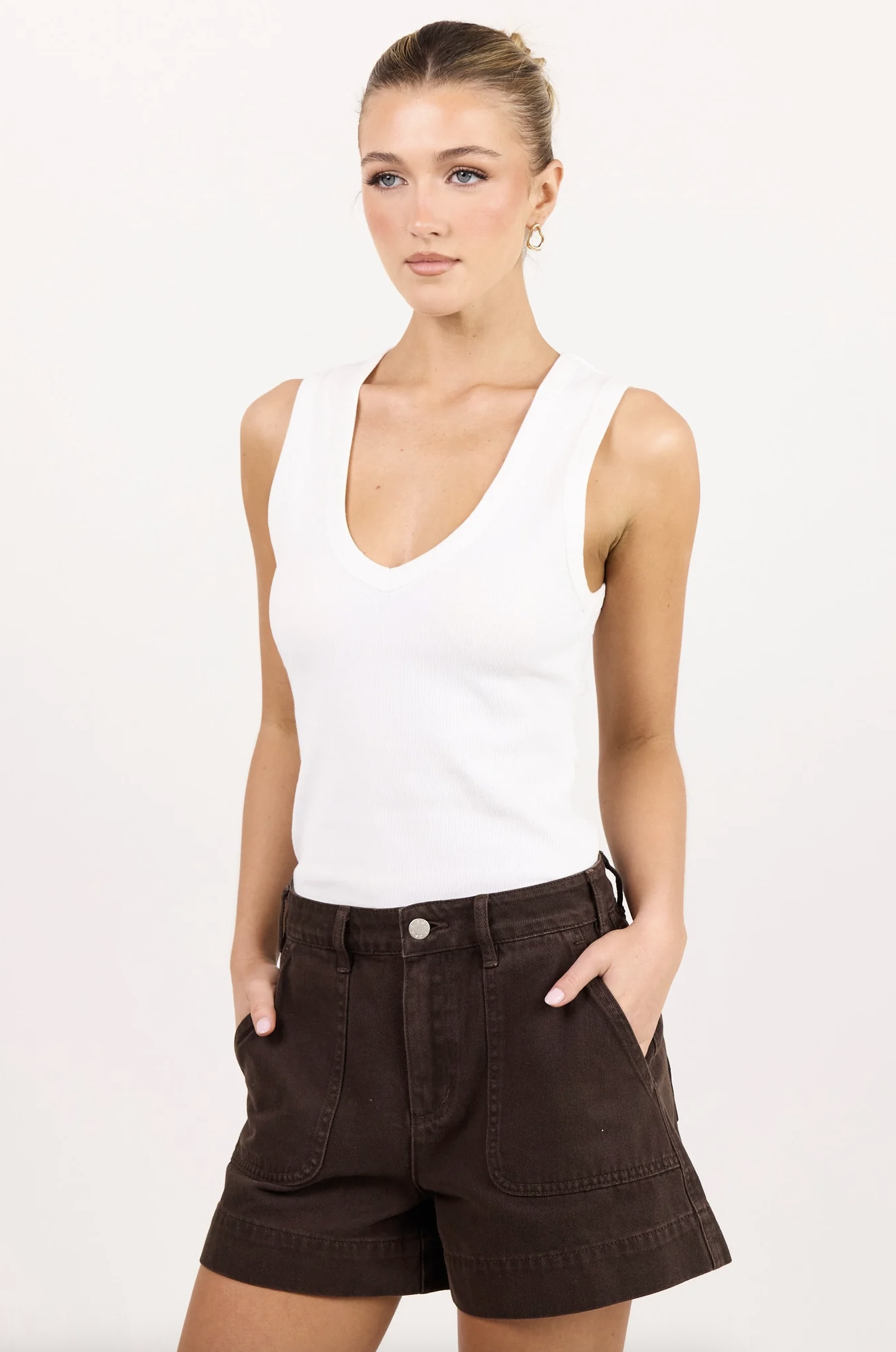 Ivy + Jack Kindly Pocket Front Denim Short Dark Chocolate | Women's Shorts | Gretel Lane