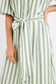 Kindred Puff Sleeve Midi Shirt Dress (Moss Stripe)