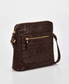 Cobb & Co Kingsley Small Shoulder Bag in Chocolate Croc Leather | Women's Handbag | Gretel Lane