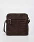 Cobb & Co Kingsley Small Shoulder Bag in Chocolate Croc Leather | Women's Handbag | Gretel Lane