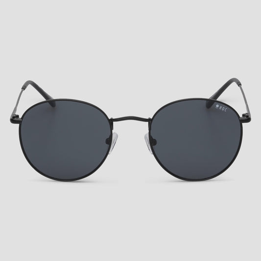 Roc Knockout V2 Round Metal Sunglasses Matte Black | Women's Sunglasses | Gretel Lane