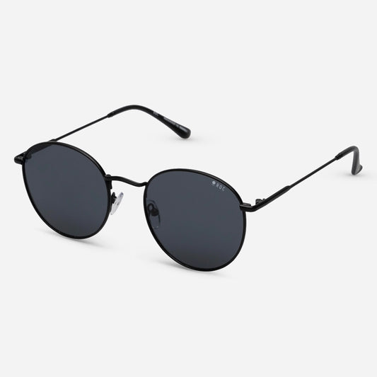 Roc Knockout V2 Round Metal Sunglasses Matte Black | Women's Sunglasses | Gretel Lane