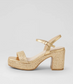 Django & Juliette Kondry Raffia Platform Heel Sandal Gold | Women's Heels | Gretel Lane