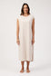 HAVEN Kos Cotton Stripe T-Shirt Midi Dress Sand | Women's Clothing | Gretel Lane