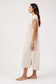 HAVEN Kos Cotton Stripe T-Shirt Midi Dress Sand | Women's Clothing | Gretel Lane