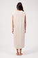 HAVEN Kos Cotton Stripe T-Shirt Midi Dress Sand | Women's Clothing | Gretel Lane