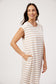 HAVEN Kos Cotton Stripe T-Shirt Midi Dress Sand | Women's Clothing | Gretel Lane