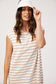 HAVEN Kos Cotton Stripe T-Shirt Midi Dress Sand | Women's Clothing | Gretel Lane