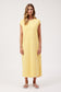 HAVEN Kos Cotton Stripe T-Shirt Midi Dress Yellow | Women's Clothing | Gretel Lane