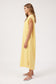 HAVEN Kos Cotton Stripe T-Shirt Midi Dress Yellow | Women's Clothing | Gretel Lane