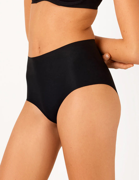 Laser Shape Waisted Full Brief (Black)
