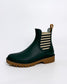Diana Ferrari Dark Green Stripe Gumboot | Gretel Lane