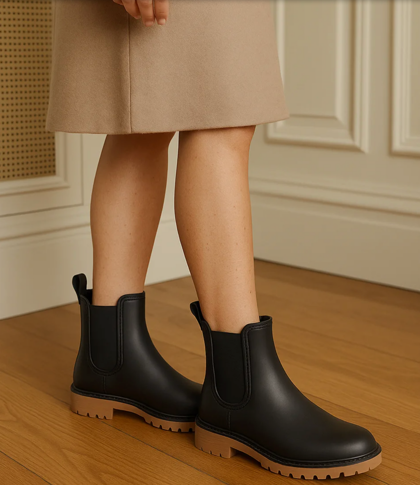 Diana Ferrari Black Gumboot | Gretel Lane