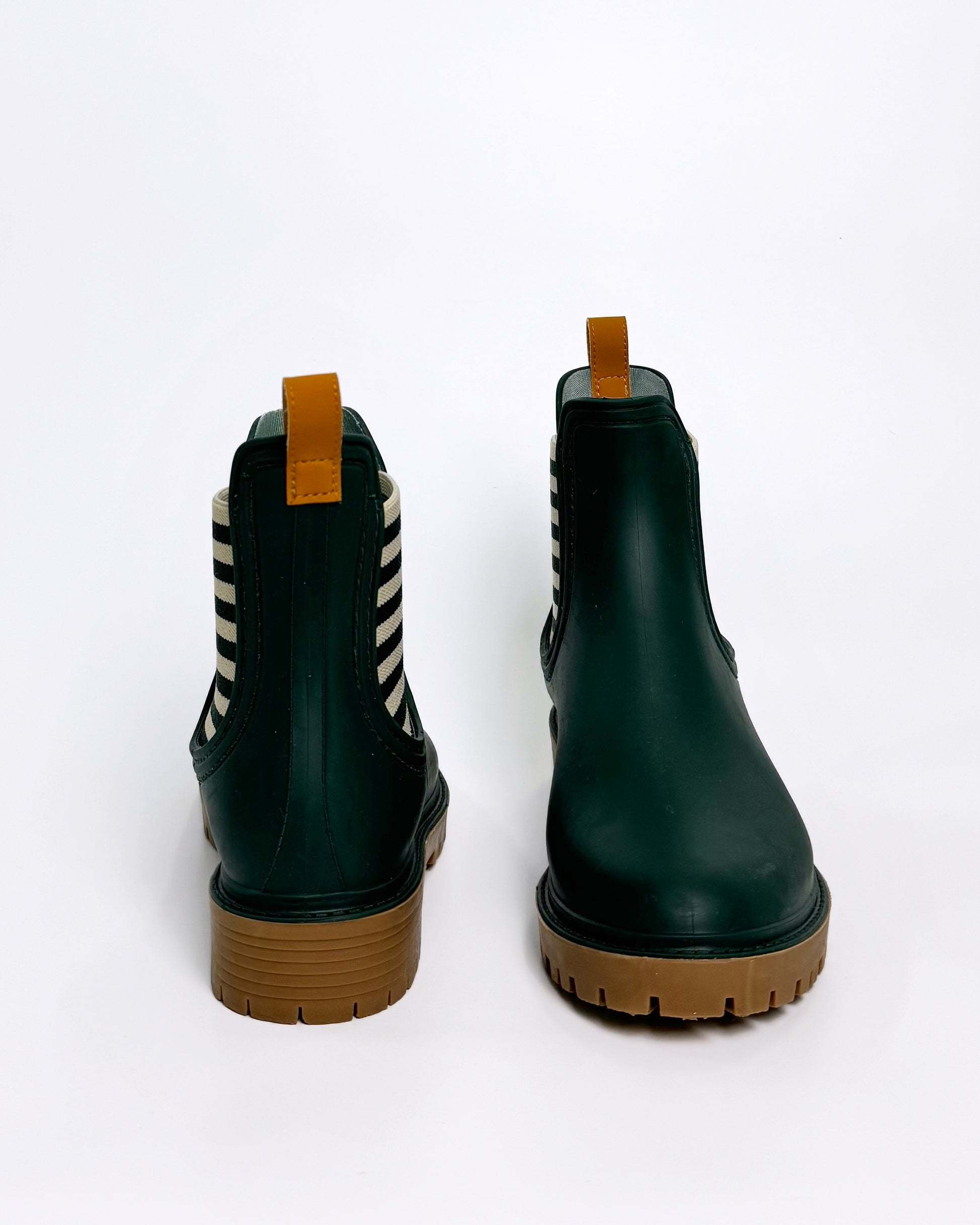 Diana Ferrari Dark Green Stripe Gumboot | Gretel Lane