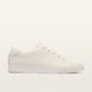 White Women's Leather Pull On Sneaker | Gretel Lane